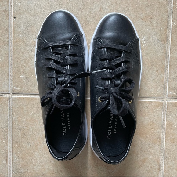 Cole Haan Grand Crosscourt Flatform Sneaker Black Size 7 - Picture 3 of 5